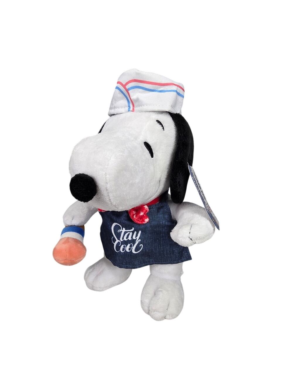 PEANUTS SNOOPY x RUZ+ 12" “STAY COOL” APRON PLUSH – ICE CREAM CONE OUTFIT – 2025